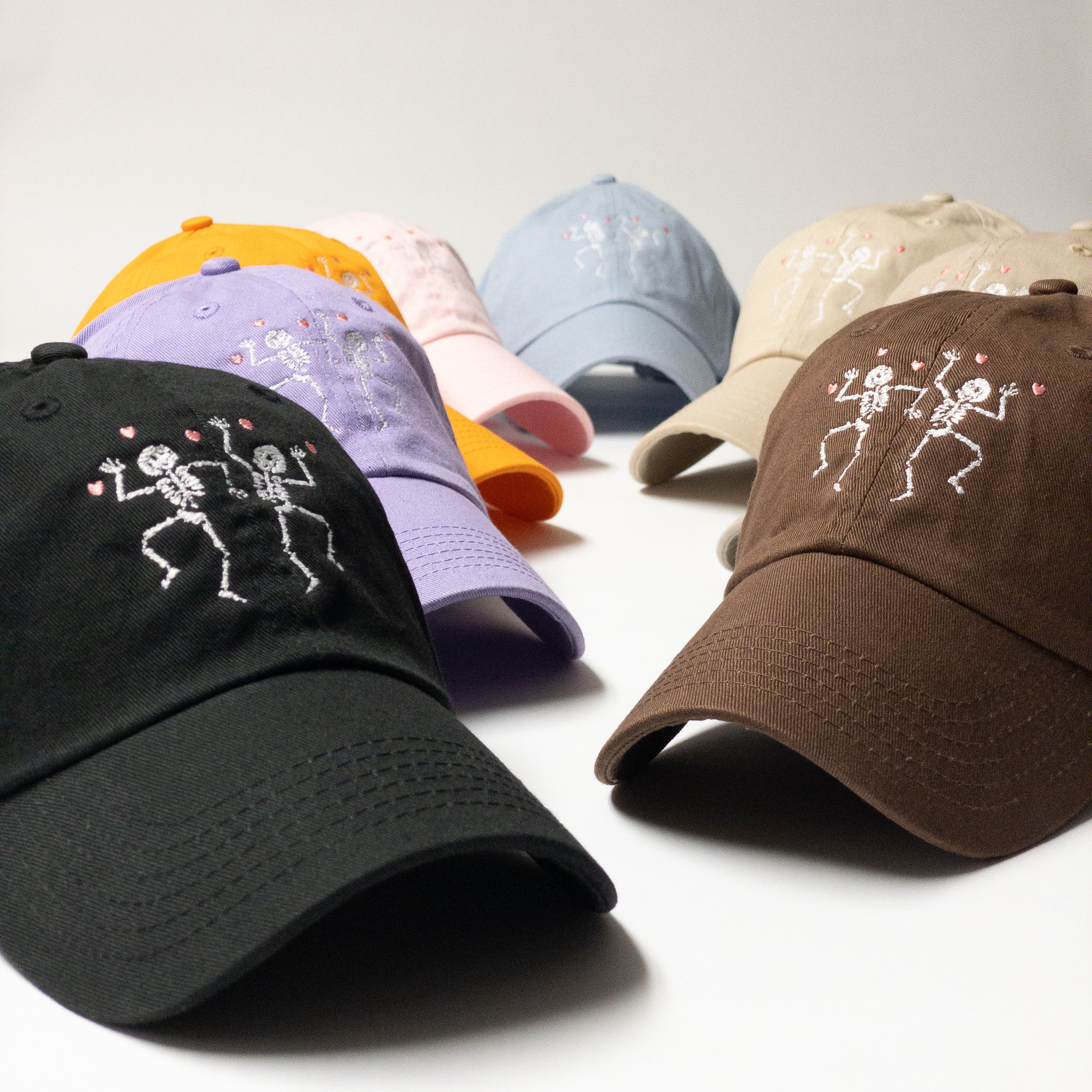 Dancing Skeletons Embroidered Dad Hat