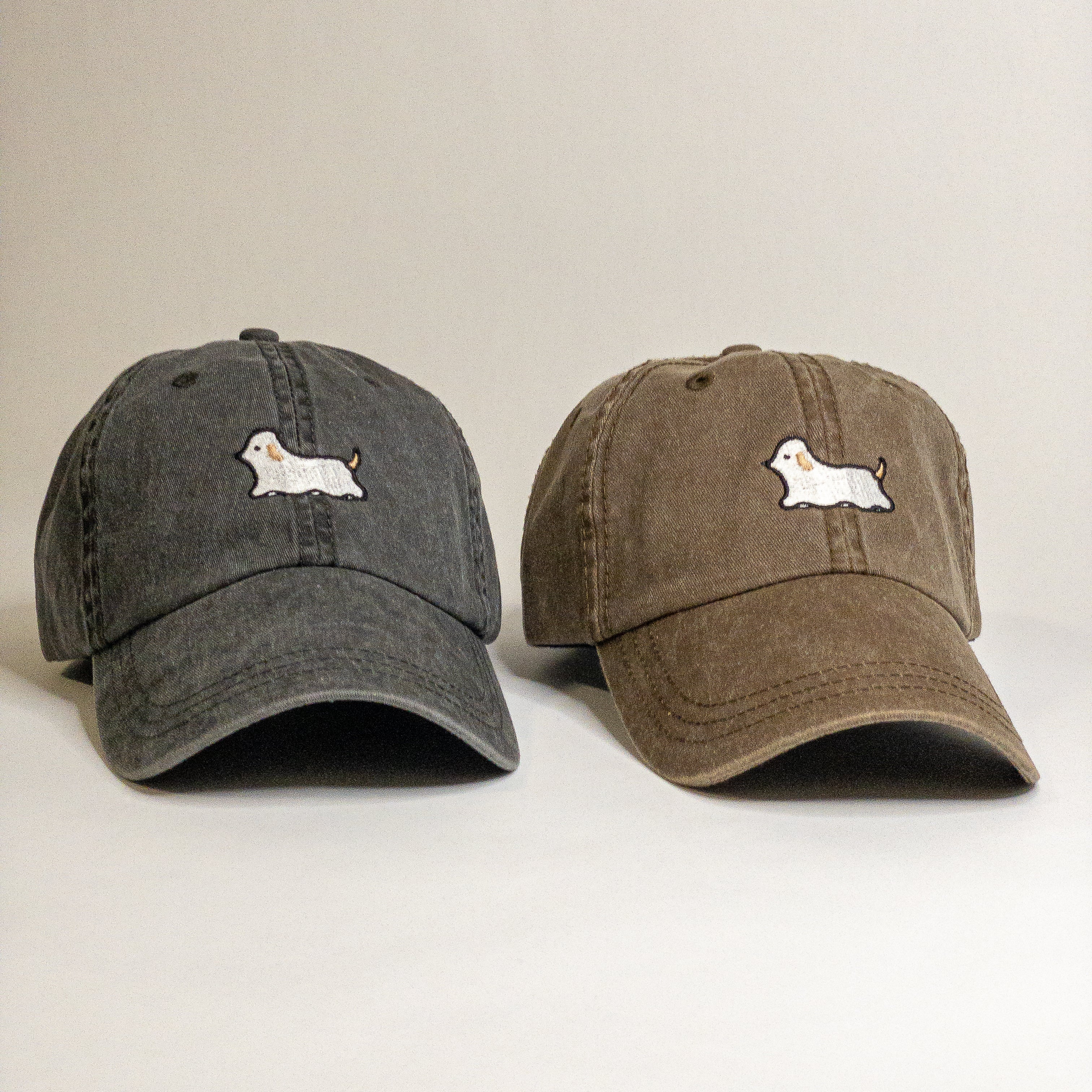 Ghost Dog Embroidered Vintage Dad Hat