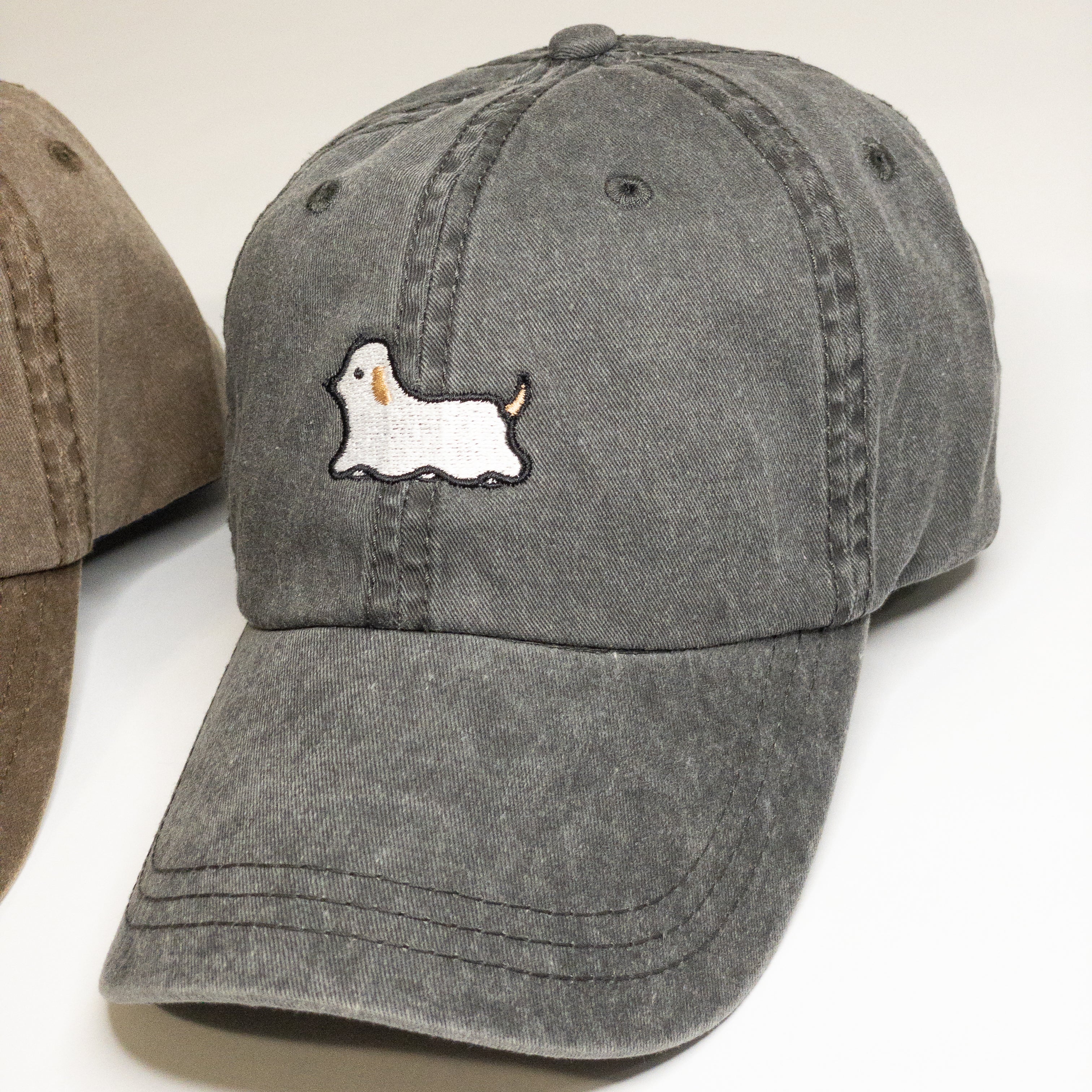 Ghost Dog Embroidered Vintage Dad Hat