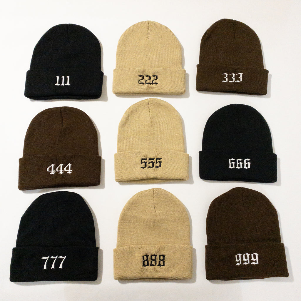 Angel Number Embroidered Beanie