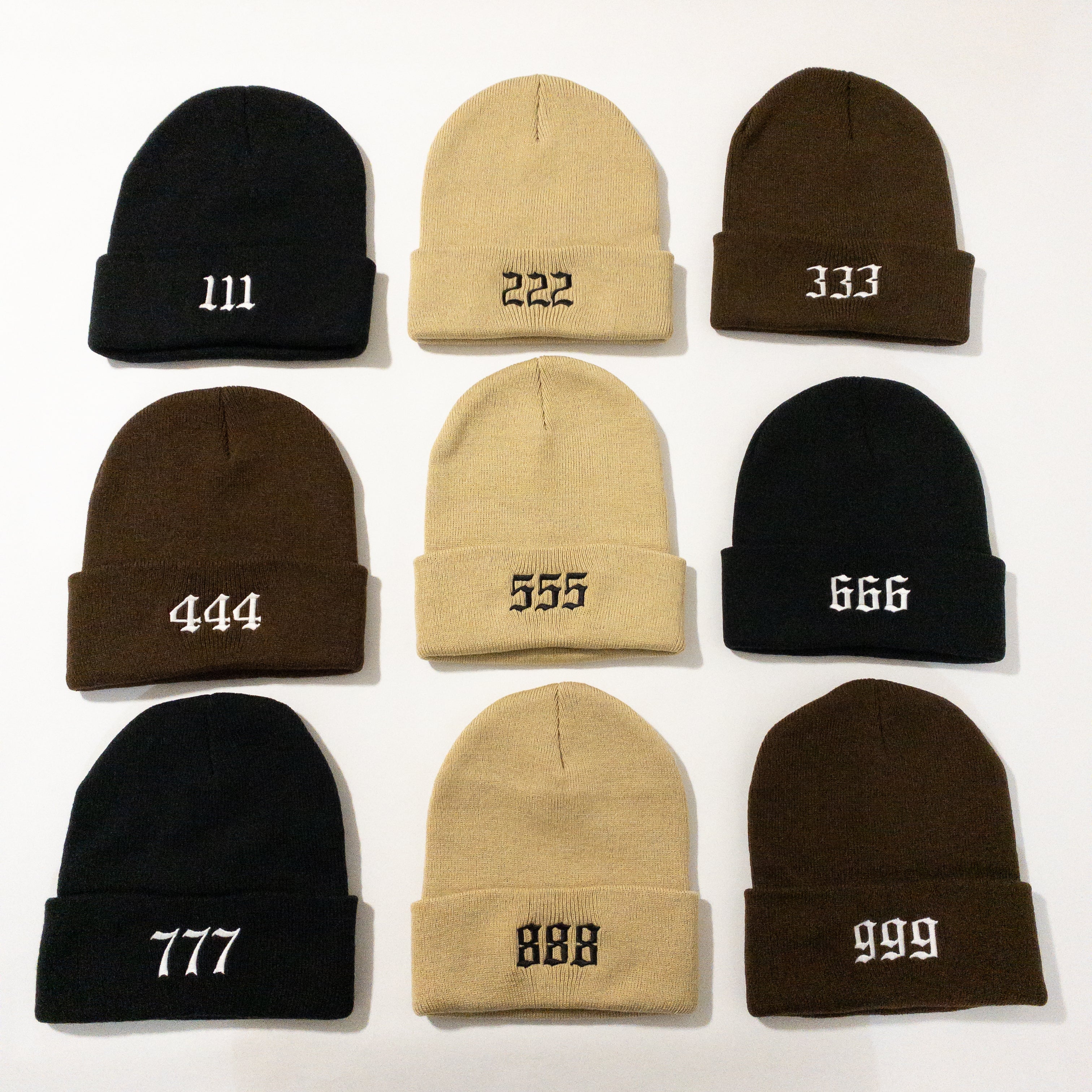 Angel Number Embroidered Beanie
