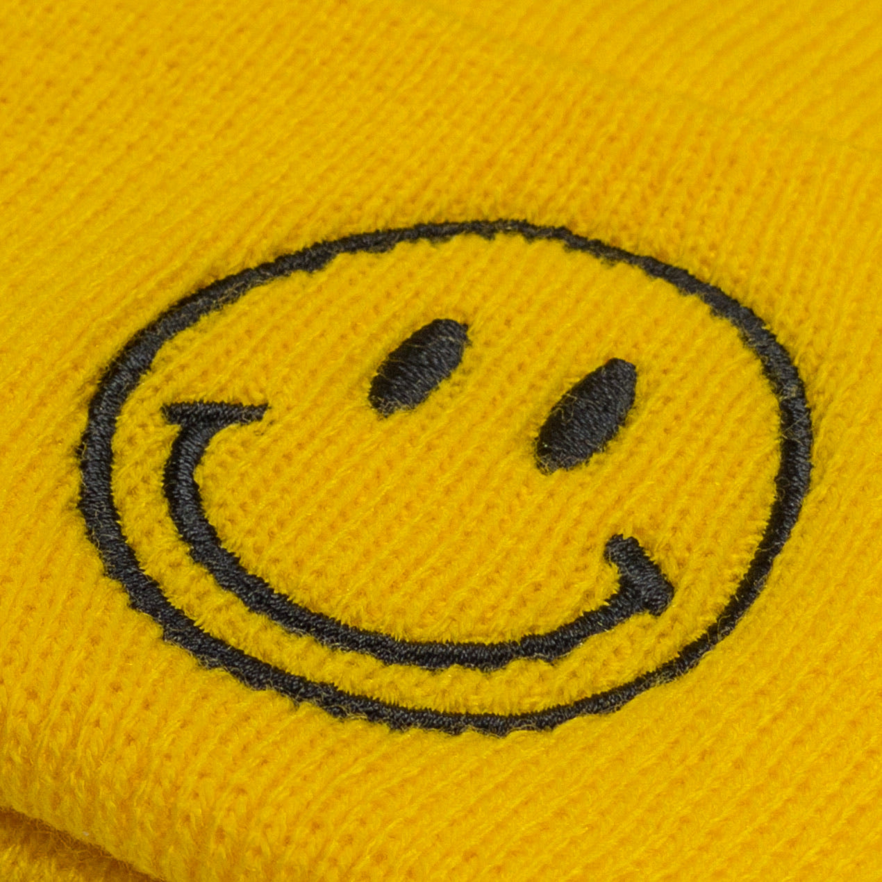 Smiley Face Embroidered Beanie