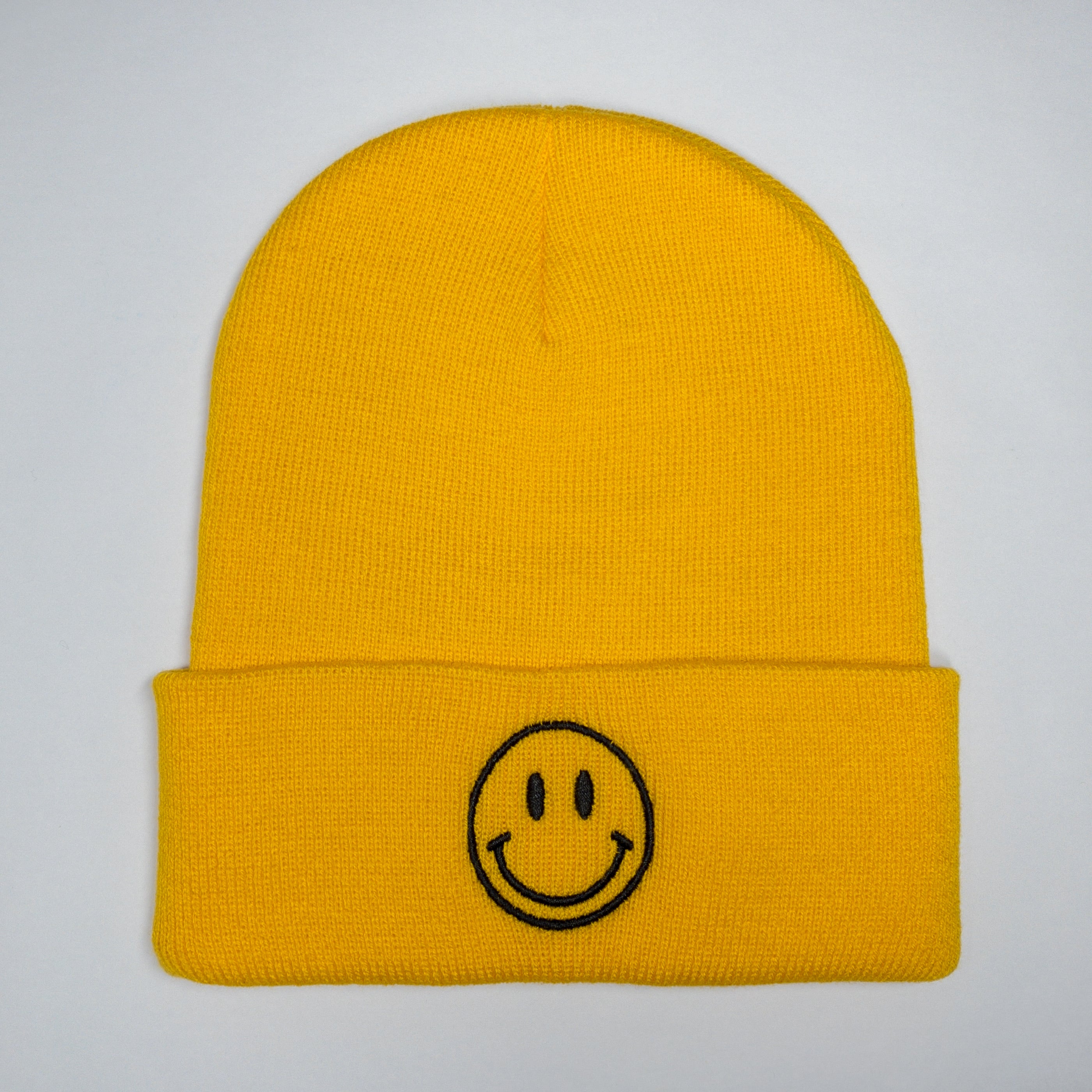 Smiley Face Embroidered Beanie