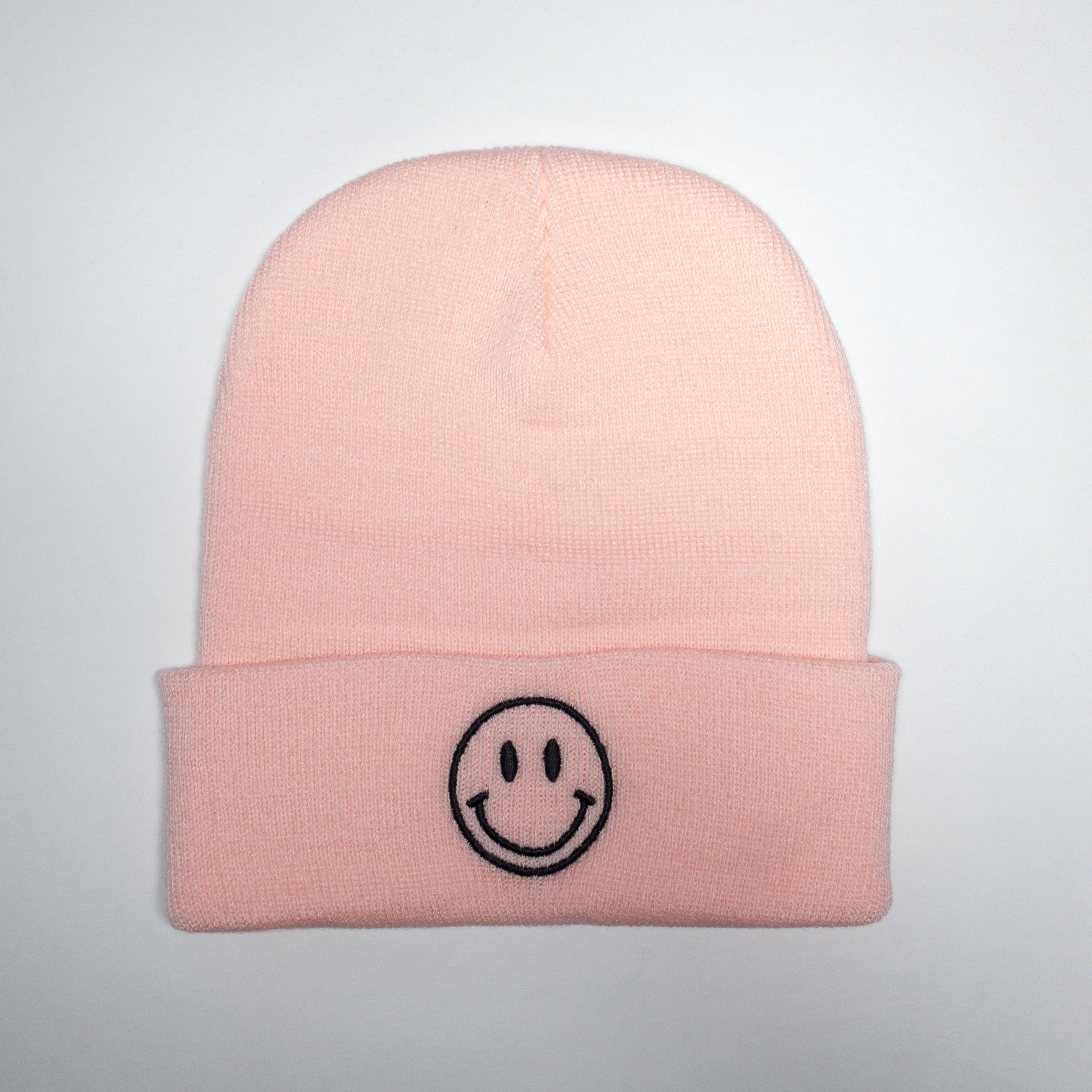 Smiley Face Embroidered Beanie