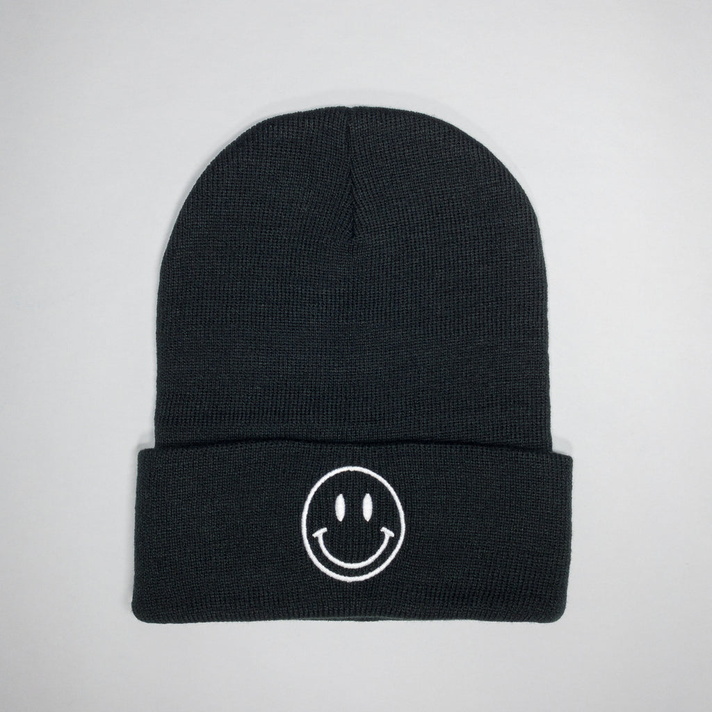 Smiley Face Embroidered Beanie