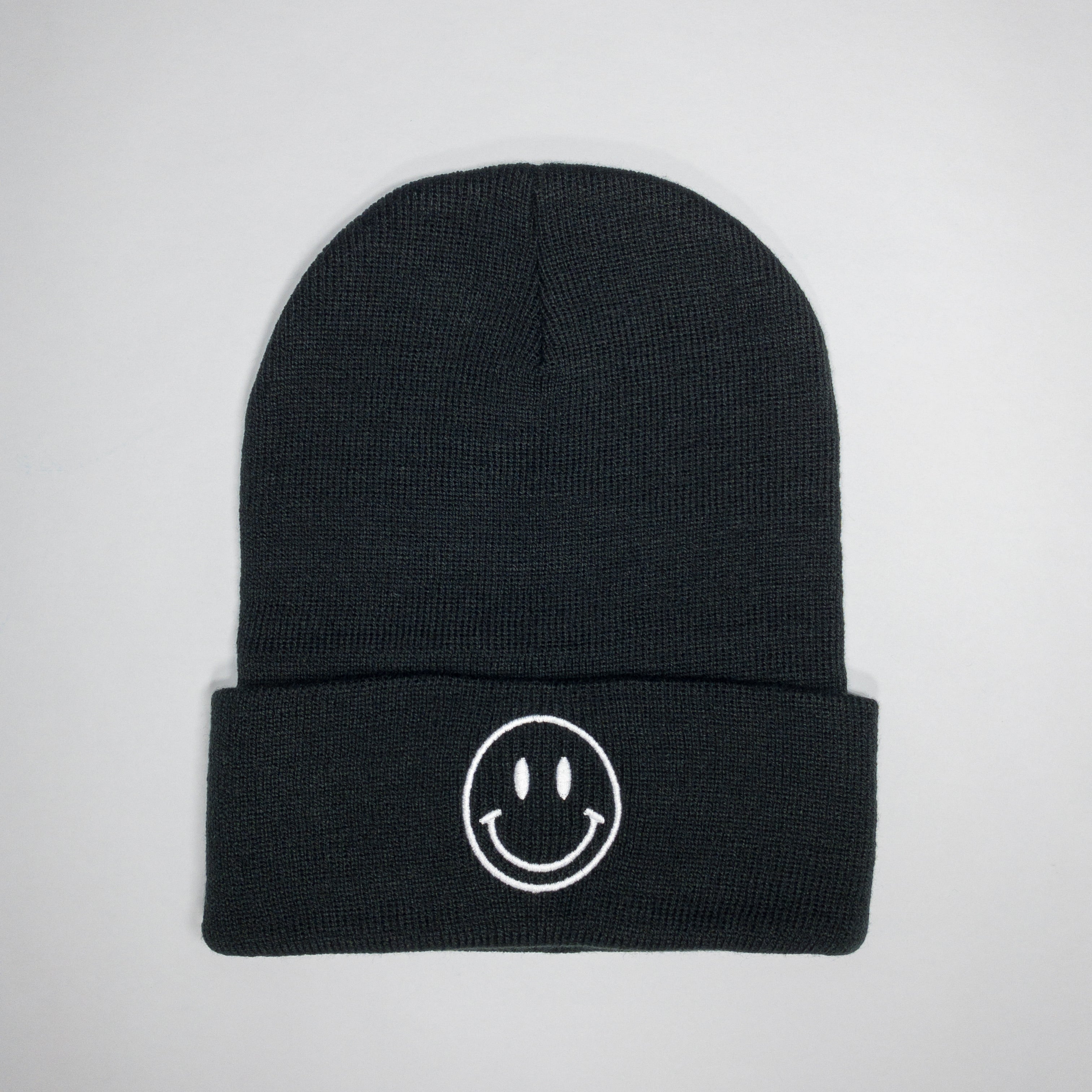 Smiley Face Embroidered Beanie