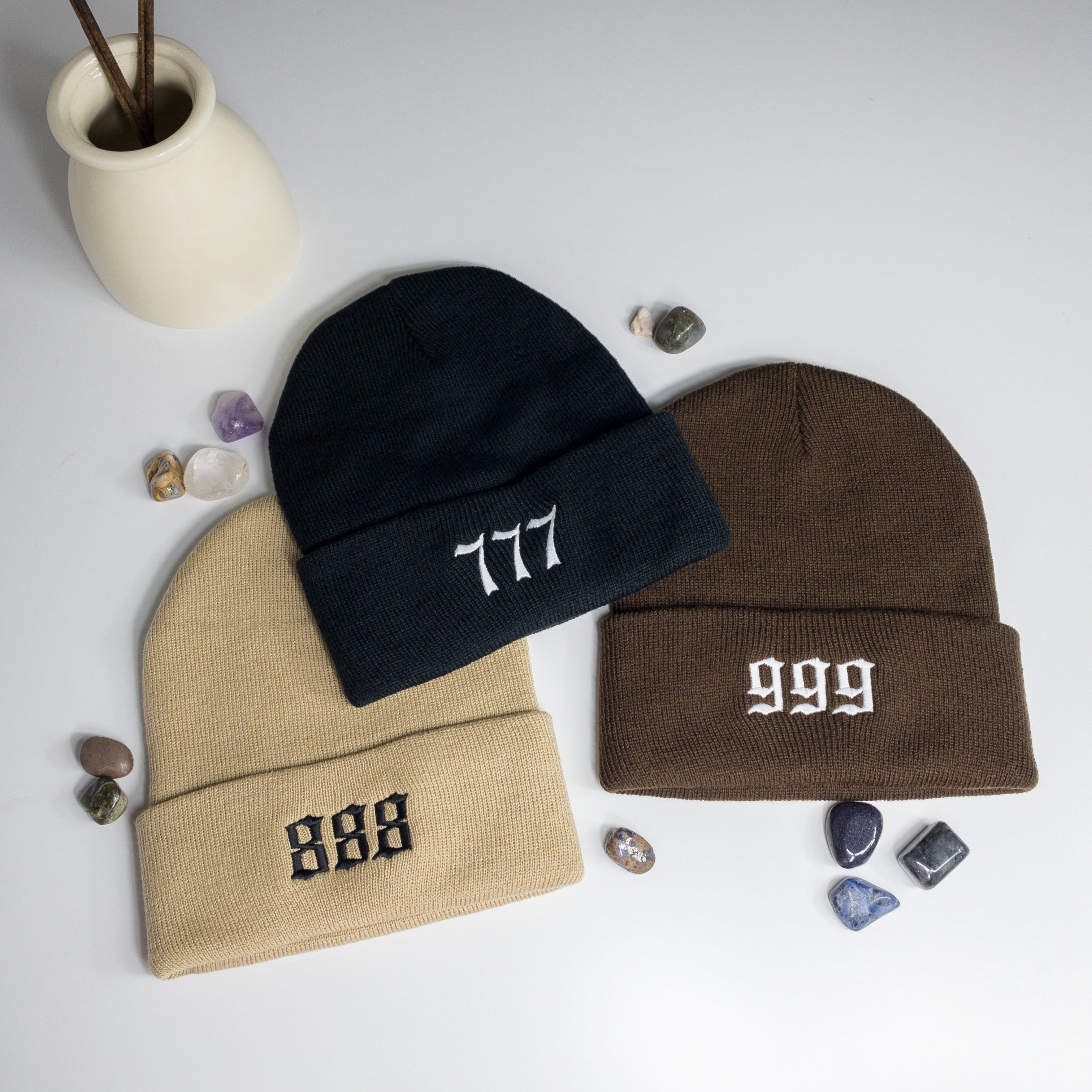 Angel Number Embroidered Beanie
