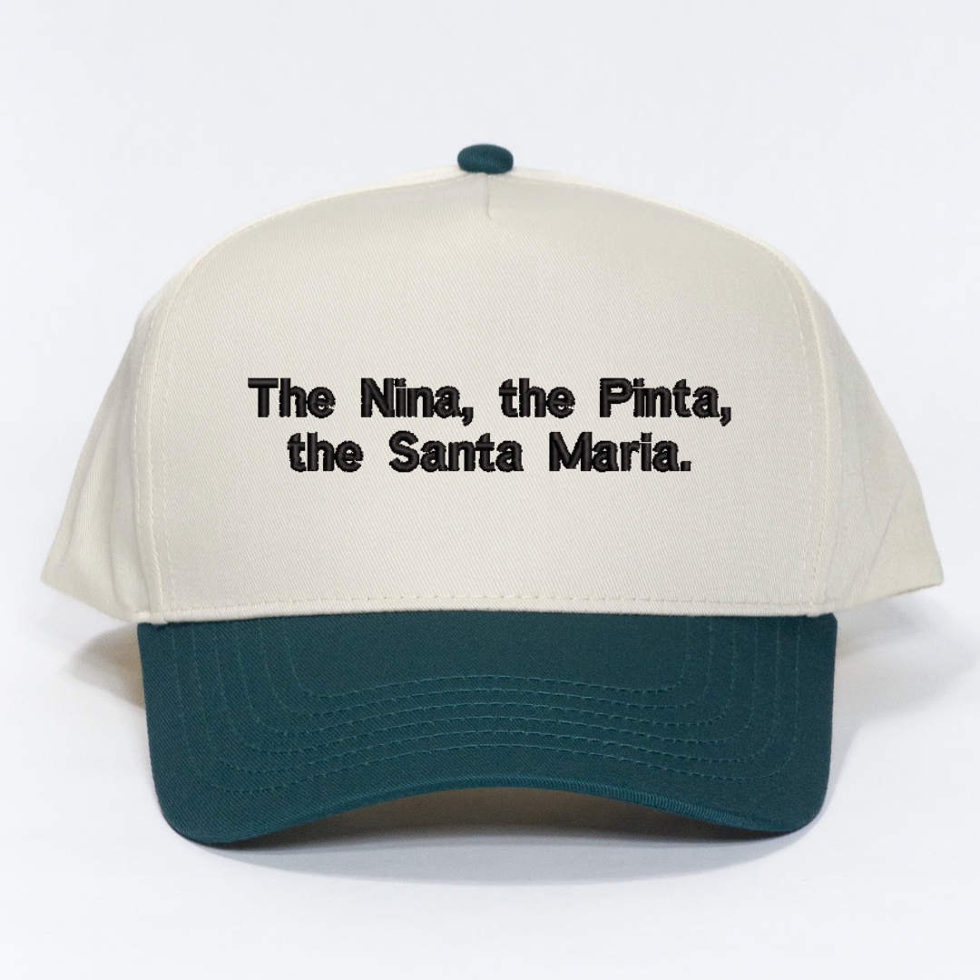 Step Brothers The Nina, the Pinta, the Santa Maria Embroidered Dad Hat