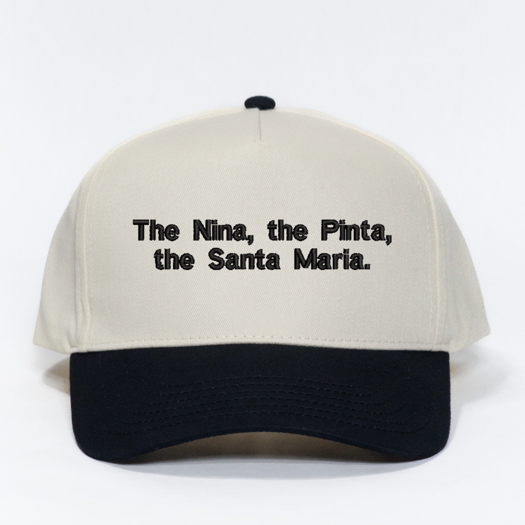 Step Brothers The Nina, the Pinta, the Santa Maria Embroidered Dad Hat