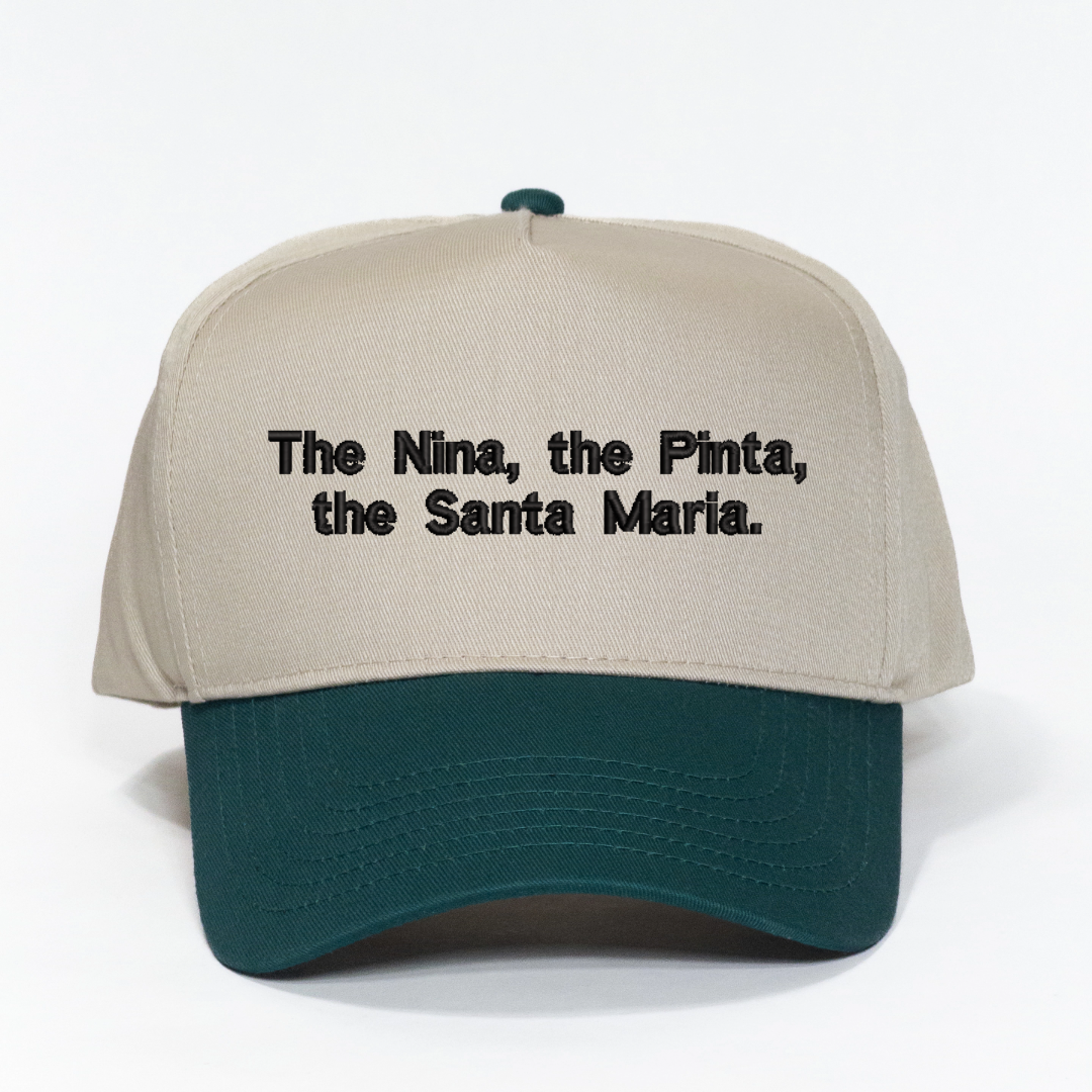 Step Brothers The Nina, the Pinta, the Santa Maria Embroidered Dad Hat