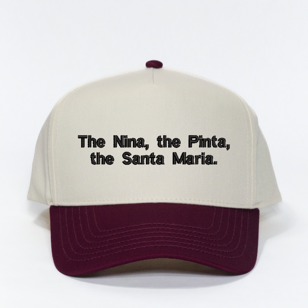 Step Brothers The Nina, the Pinta, the Santa Maria Embroidered Dad Hat