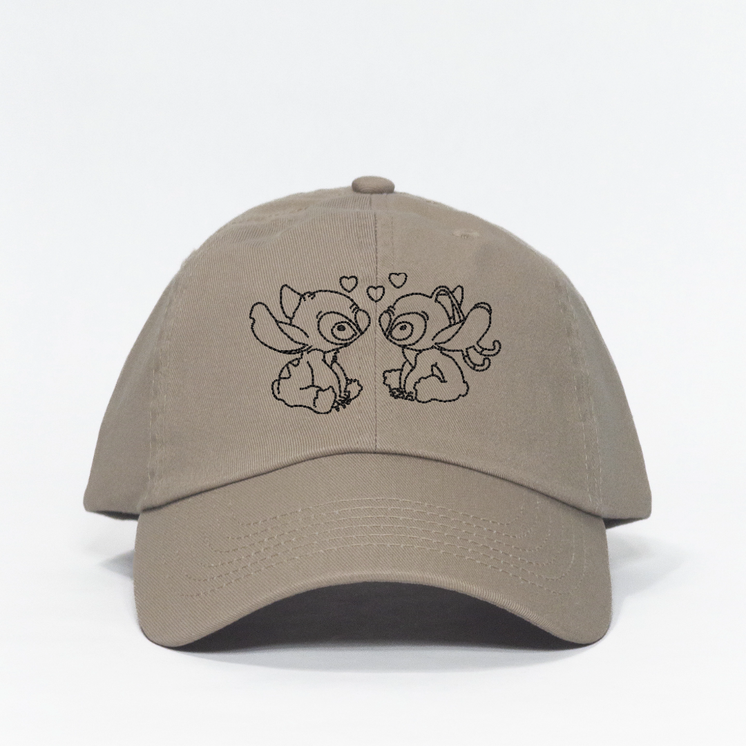 Lilo and Stitch Angel and Stitch Embroidered Dad Hat