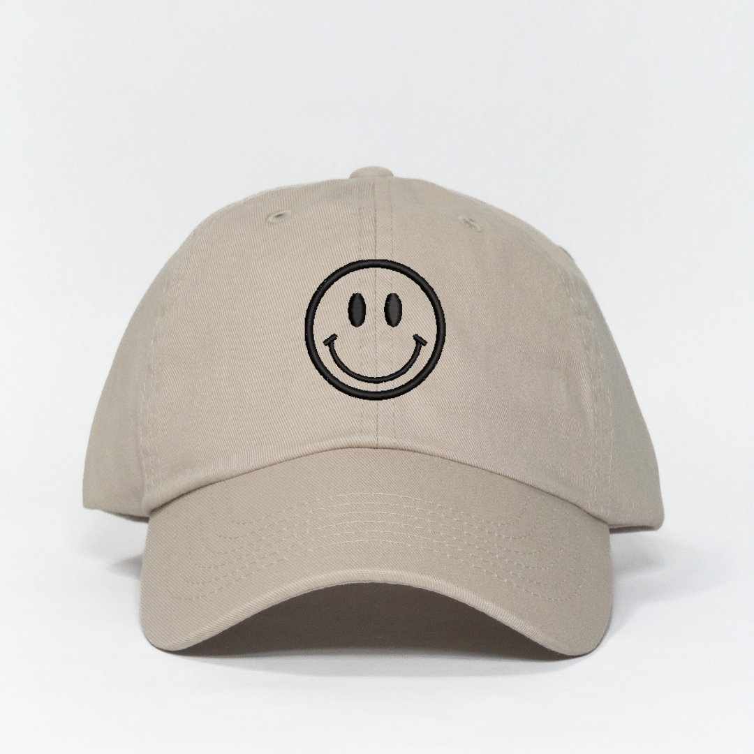 Smiley Face Embroidered Dad Hat