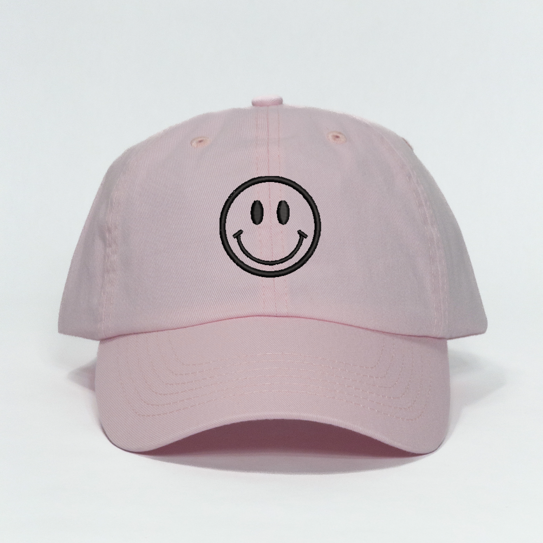 Smiley Face Embroidered Dad Hat