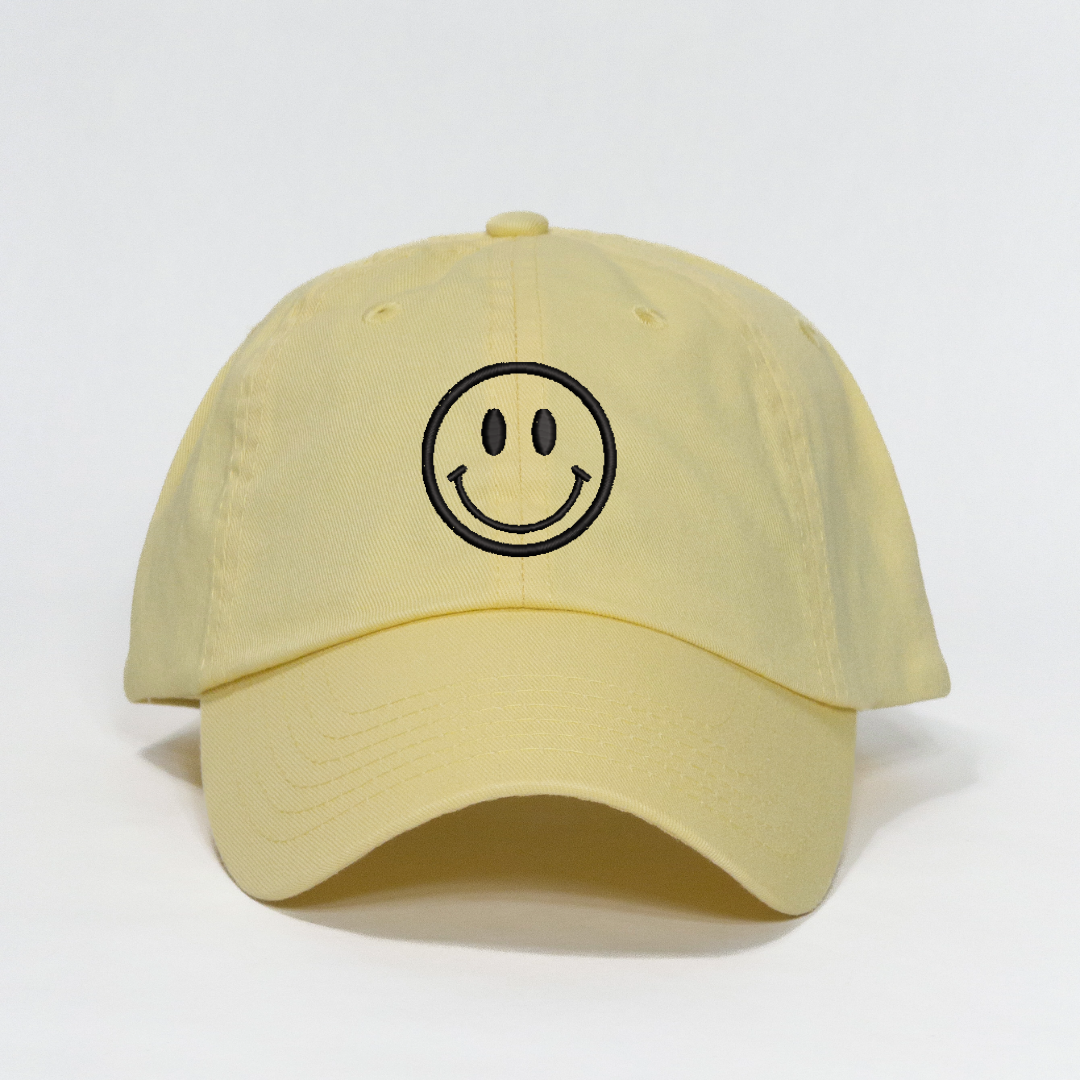 Smiley Face Embroidered Dad Hat