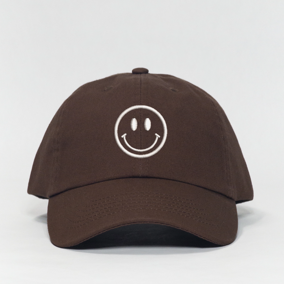 Smiley Face Embroidered Dad Hat