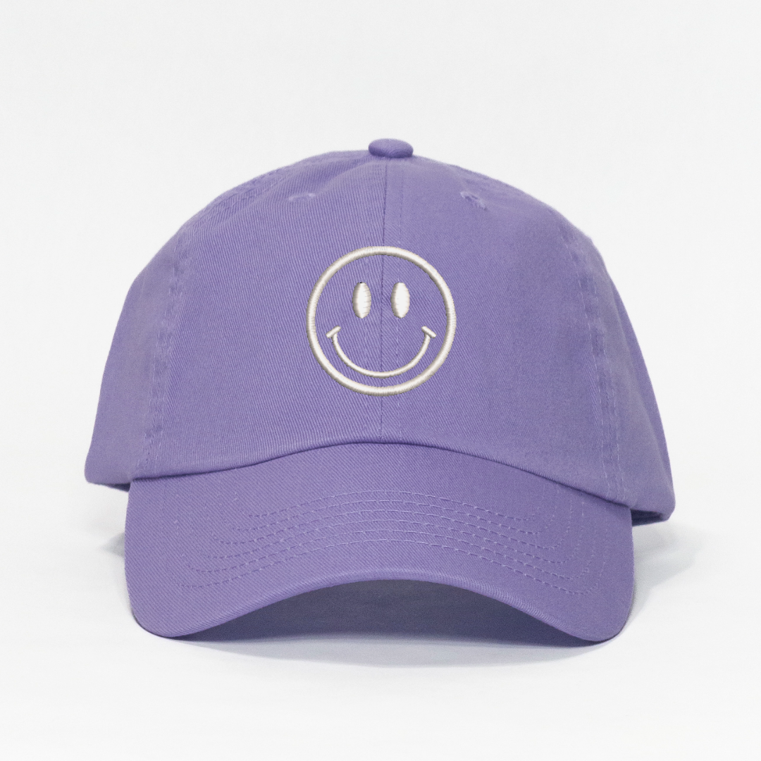 Smiley Face Embroidered Dad Hat