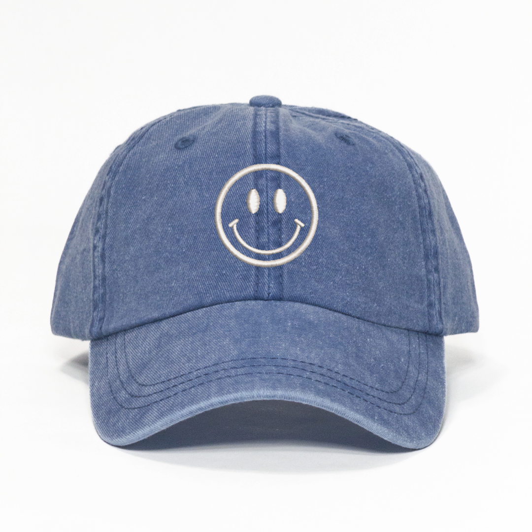 Smiley Face Embroidered Dad Hat